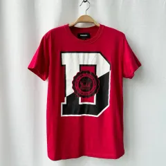 DIESEL(ディーゼル) ヴィンテージ プリント 半袖 Tシャツ レッド M