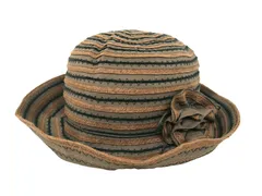 k04241101019　Sophia Alba　サイズ表記無し　茶色×黒　　帽子　ハット　春夏