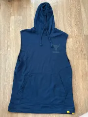 アンダーアーマー プロジェクトロック スリーブレス フーディー S/M ネイビー