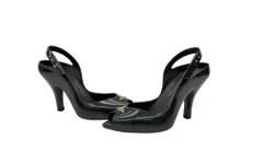 ヴィヴィアンウエストウッド Vivienne Westwood × メリッサ melissa ラバー パンプス サンダル ヒール ゴールド オーブ BLACK 黒 ストラップ ブラック US7 104S-1186
