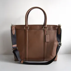 【美品】COACH【2WAY メトロポリタン レザー トートバッグ】 ブラウン ビジネスバッグ コーチ s2603104