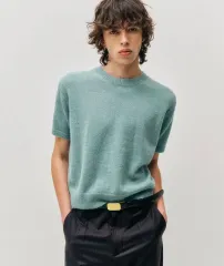 在庫処分/送料込み 48 NOIRER ヘアリー クロップド ニット