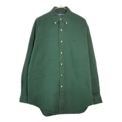 90年代 RALPH LAUREN ラルフローレン BLAKE ボタンダウン 長袖シャツ グリーン(メンズ S)中古 古着 X6064