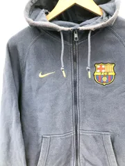 NIKE FCバルセロナ　ジップアップパーカー 546795-410  ネイビー ラグランスリーブ　カンガルーポケット メンズ ファッション _234023
