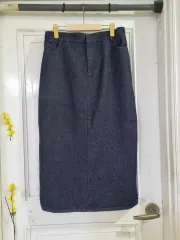 夏 薄い デニム ロング丈スカート 状態良好 77 サイズ