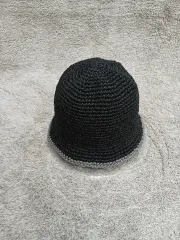 ブラックグレー 織り バケットハット