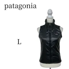 希少 L 美品 パタゴニア リバーシブル フリース ベスト 黒 ナイロン ロゴ 2way ボア レディース Patagonia ブラック ジップアップ アウトドア キャンプ 登山 ゴルフ カジュアル もこもこ 防寒 春 秋 冬