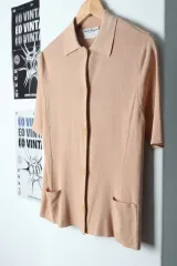 W ( M ) サルヴァトーレ フェラガモ 半袖 カラー Tシャツ 新品 ニット- 13CEC