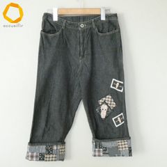 クニオコレクション デニム風 ストレッチパンツ LL 動物柄 黒 - メルカリ