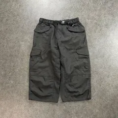 00s Columbia TITANIUM コロンビア 3/4 クロップド カーゴパンツ チェック柄 ロゴ刺繍 グレー メンズ 110 PM8766