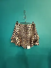 (新品)ヒョウ柄 スカートハーフパンツ キュロットパンツ