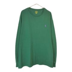 Polo by Ralph Lauren ポロ ラルフローレン ワンポイントロゴ 長袖Ｔシャツ グリーン(メンズ XL)中古 古着 X6069