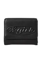 X-girl エックスガール 105262054004 TONAL OVAL LOGO BUCKLE FAUX LEATHER MINI WALLET 財布 BLACK 正規通販 レディース