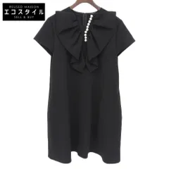 YOKOCHAN ヨーコチャン 美品 ボリュームラッフルパールドレス ワンピース レディース ブラック F YCD-124-914 24年製 F