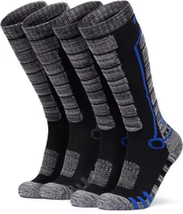 スノーボード スキー 靴下 2足組  秋 冬用 スキーソックス コンプレッション アウトドア スポーツ 厚手 ソックス 男女兼用