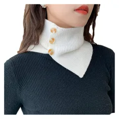 ネック ウォーマー スカーフ 襟 付け マフラー タートル ガード ニット 防寒