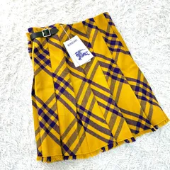 ZK334 定額 バーバリー チェック スカート タグ付き イエロー