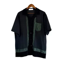 TOGA VIRILIS トーガビリリース 25SS Raschel mesh shirt ペイズリー柄パイル地切替メッシュ半袖シャツ 48 ブラック 15310のサムネイル