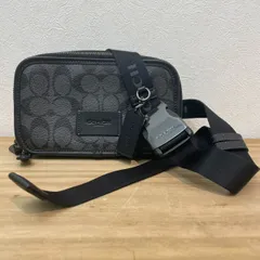 【成】COACH CM106 コーチ シグネチャー クロスボディバッグ BLACK 【5598YO】C23