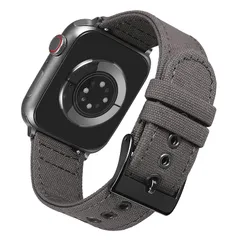 【新品】 コンパチブル Apple Watch バンド 49mm 46mm 45mm 44mm 42mm 41mm 40mm 38mm 互換 アップルウォッチバンド メンズ レディース 布 キャンバスウォッチ交換ベルト コンパチブル iWatch ベルトS 1