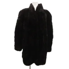 サガミンク SAGA MINK 金サガ ミンクファーコート 毛皮 ミディアム 茶 ダークブラウン /JS ■GY18