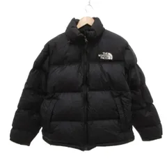 ザノースフェイス THE NORTH FACE ND92555 ヌプシジャケット ダウン ロゴ刺繍 M 黒 ブラック /JS ■GY18