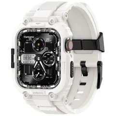 【新品】 コンパチブル Apple Watch バンド 45mm 44mm 42mm バンパーケース付き 頑丈なメンズTPUベルド 一体型 スポーツバンド iWatch Series 9/8/7/SE2/SE/6/5/4/3/2/1に対応 42 44 45 0