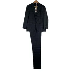 未使用品 J.PRESS ジェイプレス タグ付き グレンチェック 秋冬 AW セットアップ ウール グレー グレー メンズ 34【古着】【中古】【送料無料】