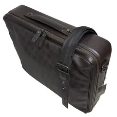 dunhill ダンヒル ディーエイト D8 ダブルドキュメントケース ショルダーバッグ ビジネスバッグ ブリーフケース 手持ち鞄 ダークブラウン系