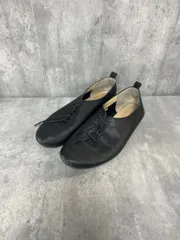 あしながおじさん 本革 レザー レースアップ シューズ size24ｃｍ/黒 ■■ レディース