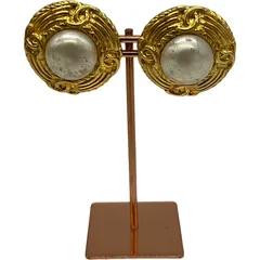 CHANEL シャネル ラウンド フェイク パール イヤリング アクセサリー ヴィンテージ