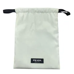 ☆EM0143 プラダ ポーチ ノベルティ 巾着 グルーン ブラック PRADA