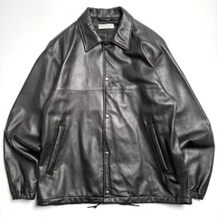 【羊革】BEAUTY & YOUTH レザージャケット 黒 L コーチジャケット 本革 シープスキン