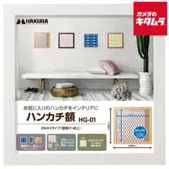 【新品】ハクバ HG-01 ハンカチ額 ホワイト