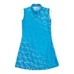 極美品　デサント　近年　ダイヤニットプリントスリーブレスワンピース　ピンク　UV 極美品 デサント 近年 ダイヤニットプリントスリーブレスワンピース