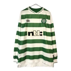 90年代 umbro アンブロ セルティックFC サッカー ユニフォーム プロチーム スポーツ ユーロ ボーダー(メンズ L)中古 古着 X6083のサムネイル