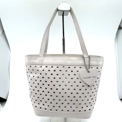 Samantha Vega　サマンサベガ パンチング　ハート柄　トート　ライトピンク　チャーム付き