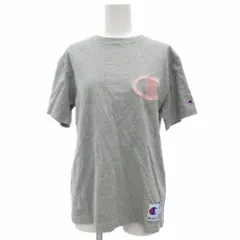 チャンピオン CHAMPION 美品 Tシャツ S グレー 半袖 クルーネック ロゴ刺繍 /NL ■ECF003