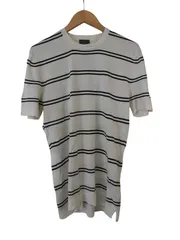 w03250807058　H&M　Mサイズ　白×黒　　トップス　半袖Tシャツ　春夏