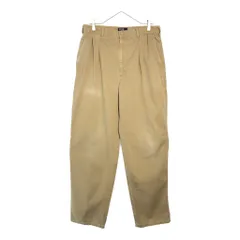 90年代 USA製 Polo by Ralph Lauren ポロ ラルフローレン 2タック チノパンツ ポロチノ ベージュ(メンズ W32 L32)中古 古着 X6089
