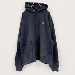 古着 used　Champion　チャンピオン　プレミアムリバースウィーブ　スウェットパーカー/フーディー　フェード　黒　ブラック　XLサイズ