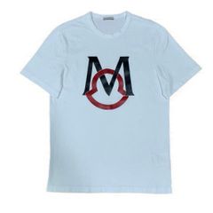 モンクレール ビッグロゴ プリントロゴ ホワイト S 白Tシャツ 5S260 