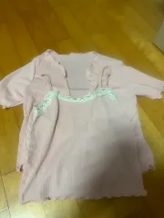 (新製品) ピンク ノースリーブカーディガン セット