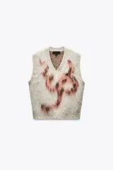 ザラ ジャガード ニットベスト