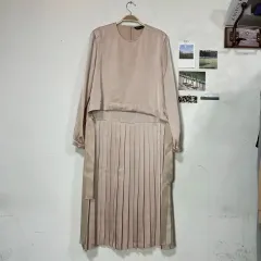 ポールアンドアリス シルキー ロング丈ワンピース