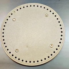 【訳ありですが大変お買い得】バッグ底板 円形 19cm シャンパンベージュ  Z206