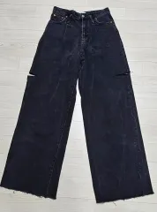 ZARA(ザラ) ワイド ブラックジーンズ ( 29 )