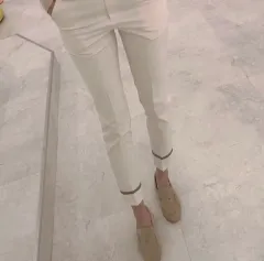 配色スラックス アイボリー スモール