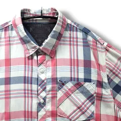 M Tommy Hilfiger(トミーヒルフィガー) デニム マルチチェック 半袖シャツ