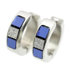 【新品】 [シルバーワン] フェイク ピアス イヤーカフ メンズ z5 [銀色 キラ粒 径13mm 幅4mm] ステンレス 2個ペア セット